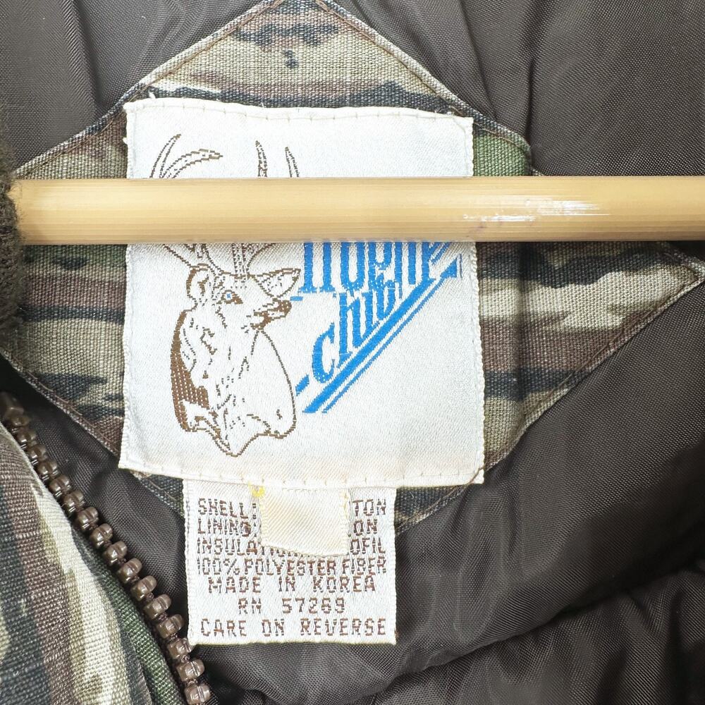 VTG 90s Trophy Club Realtree Camo Puffer Zip Up Vest Mens Large Hunting Outdoors - Picture 6 of 10